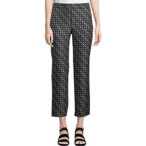Theory Triangle-print Silk Pull-on Trousers